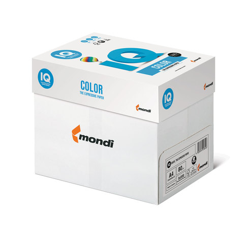 Бумага ксерокс А4 цв IQ color 80 г/кв.м 500 л MB30 голубой — изображение 2