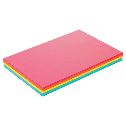 Бумага ксерокс А4 цв 80 г/кв.м 250 л BRAUBERG микс 5 цв интенсив — изображение 2